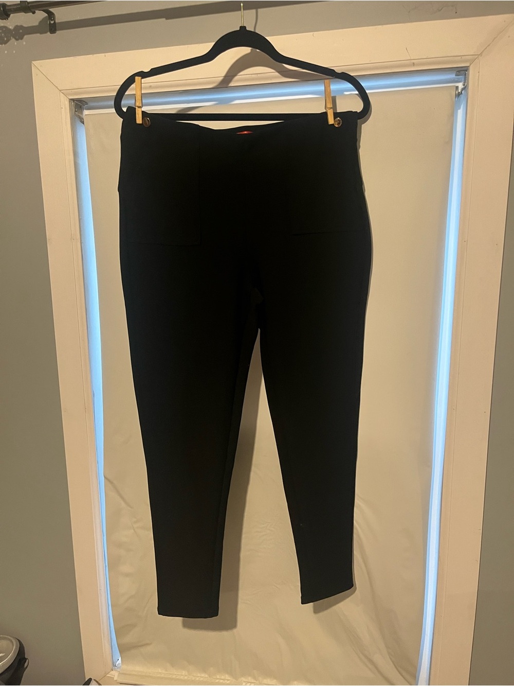 Maze collection Women's Black Skinny Ponte Pants size large office career basic
